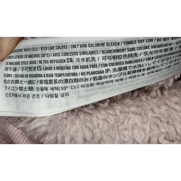 Abercrombie & Fitch Womens Faux Fur Pink Sweatshirt Size Large - Picture 3 of 5